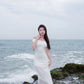 Solana Maxi Mesh Dress In White