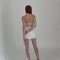 FAYE Ruched Dress in White