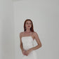 FAYE Ruched Dress in White