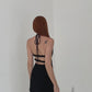 FAYE Ruched Dress in Black