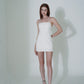 FAYE Ruched Dress in White