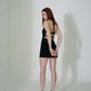 FAYE Ruched Dress in Black